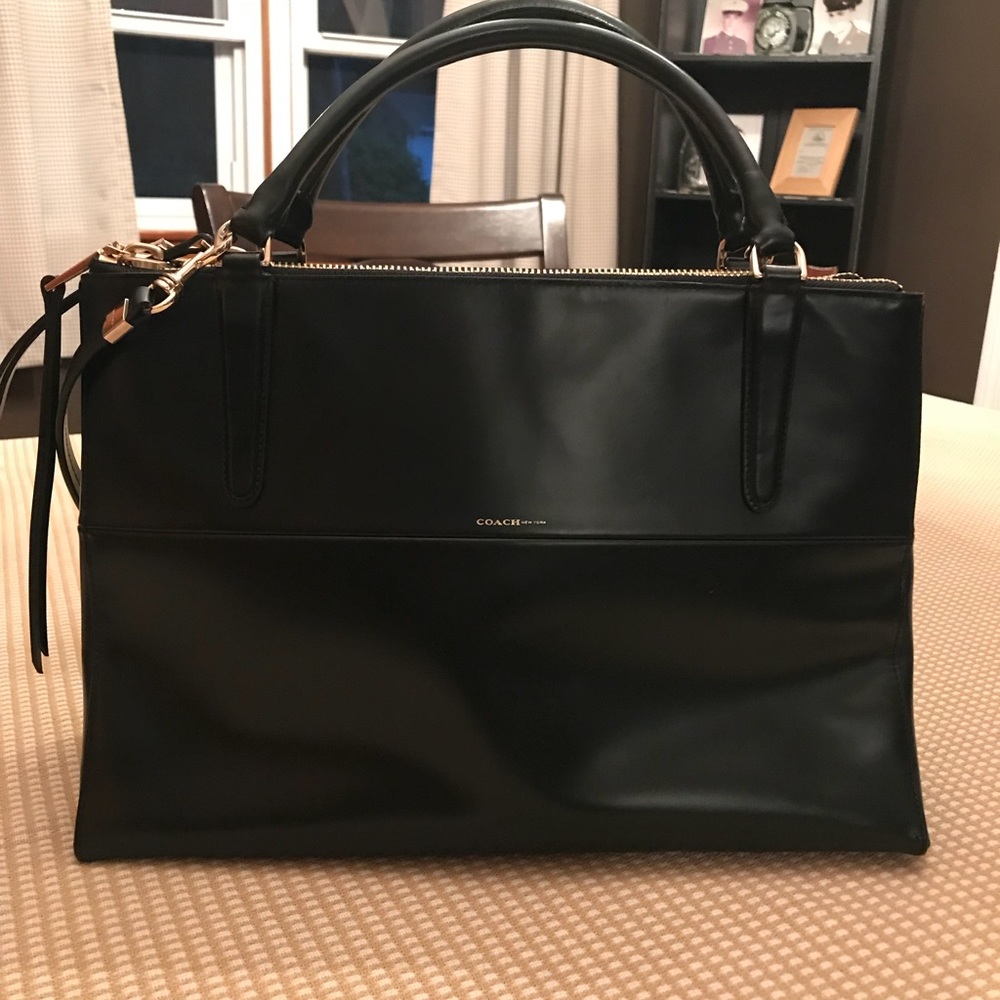 Coach borough marobox polished calfskin bag 21865